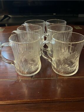 Arcoroc Canterbury Crocus clear mugs set of 6